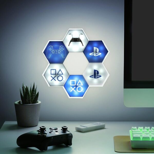 Sechseckige LED-Playstation-Lichter - Musikreaktiv & anpassbar