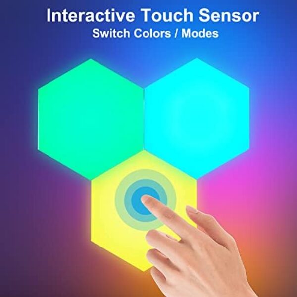 Hexagon RGB Gaming-Wandleuchte - Touch, Fernbedienung