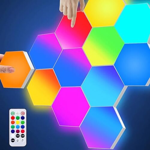 Hexagon Rgb Gaming Wall Light - Touch, Remote