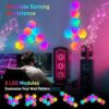 Hexagon RGB LED Gaming Wall Lights - 8 Pack