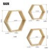 Sechseckige Wandregale - Rustikales Holz, 6er-Set