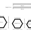 Hexagonal Wall Shelves Set for Modern Farmhouse Decor (5 pcs)