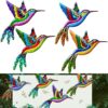 Kyduu 4-Piece 3D Hummingbird Metal Art