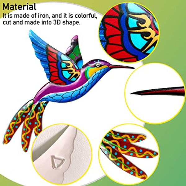 Kyduu 4-Piece 3D Hummingbird Metal Art