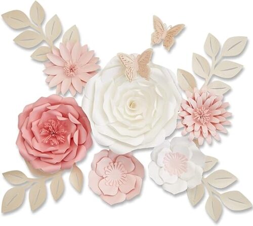 Große 3D Papierblume Wanddekoration
