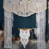 Large Beige-White Macrame Wedding Backdrop 63"x78