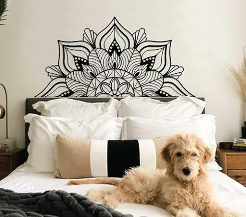Large Black Metal Mandala Wall Art For Home/Office