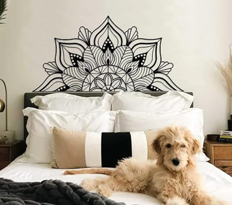 Large Black Metal Mandala Wall Art for Home/Office