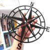 Großer schwarzer nautischer Kompass - 28cm - Wandkunst