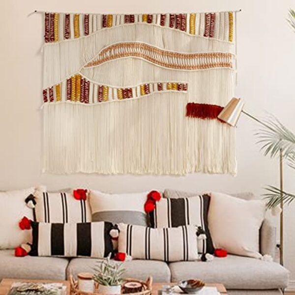 Großes Boho Buntes Makramee Wandbehang 47 "x39