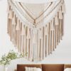 Large Brown Boho Macrame Wall Hanging - 55"x47