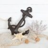 Large Dark Brown Cast Iron Anchor, 34 cm