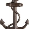 Large Dark Brown Cast Iron Anchor, 34 cm