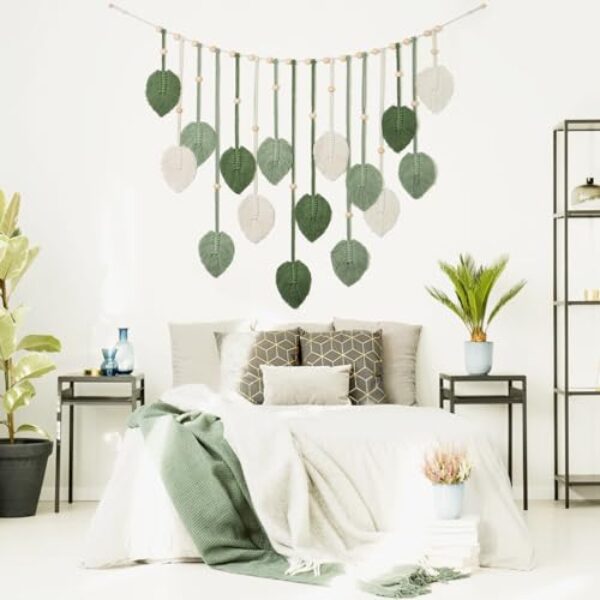 Large Green Boho Macrame Wall Hanging Tapestry