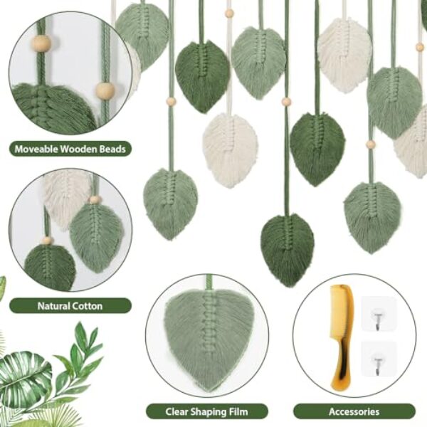 Large Green Boho Macrame Wall Hanging Tapestry
