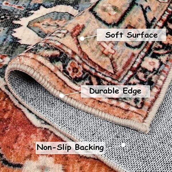 Large Red Boho Tribal Rug, 150 x 210 cm