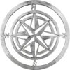 Maritime Wind Rose Relief - Silver Aluminium Wall Art
