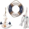 Maritimer Wandschmuck aus Holz, 3er-Set