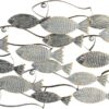 Metal Fish School Wall Decor - Gray/Gold, 90x48 cm