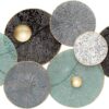 Metal Water Lily Wall Décor, Multi-Color 90x50 cm