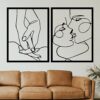 Minimalist Abstract Human Face Wall Art