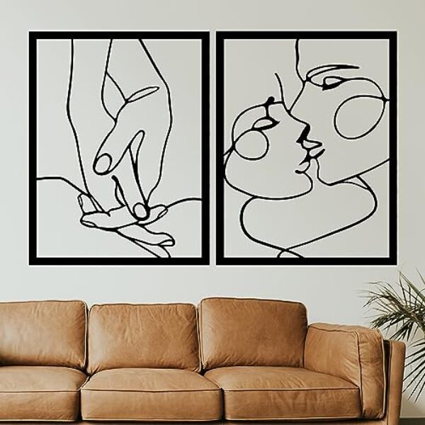 Minimalist Abstract Human Face Wall Art