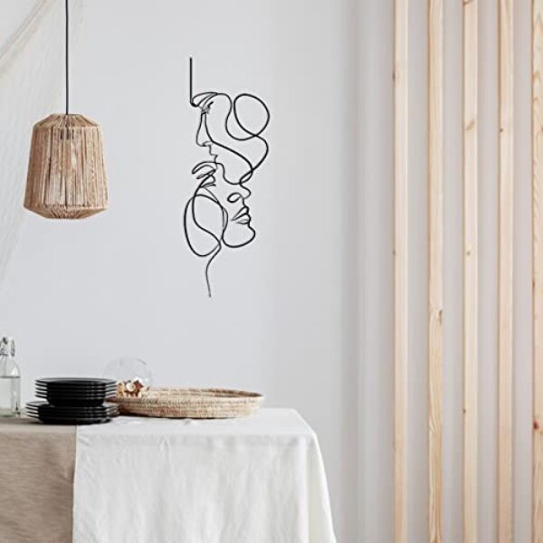Minimalist Human Face Wire Wall Art