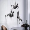 Modern Climbing Figure Wall Sculpture