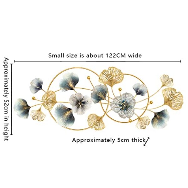 Modern Ginkgo Metal Wall Art, Golden, Small