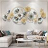 Modern Ginkgo Metal Wall Art, Golden, Small