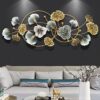 Modern Ginkgo Metal Wall Art, Golden, Small