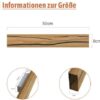 Modern Wooden LED Wall Lamp - 50cm Warm White