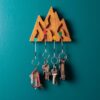 Mountain Cherry Wood Key Holder with 4 Rings