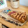 Mountain Cherry Wood Key Holder with 4 Rings