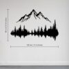 Mountain & Forest Metal Wall Art, Black, 120x80cm