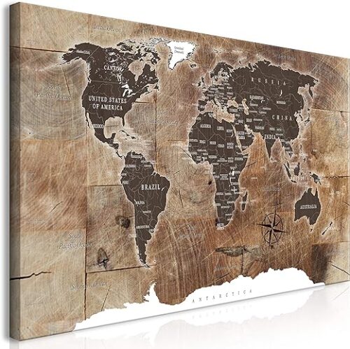 Murando Xxl World Map Canvas Art