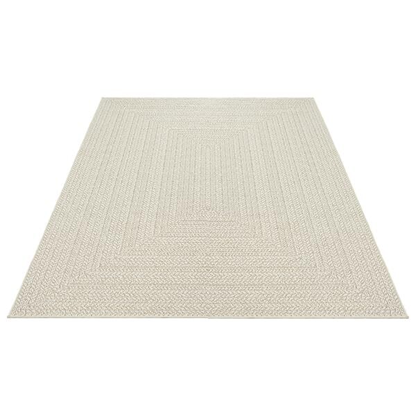 Natural Jute Look Weatherproof Rug, Cream, 140 x 200 cm