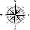 Nautical Compass Metal Wall Decor (28x28 cm)‍