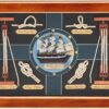 Nautical Knotboard Wall Decor - Brown/Blue, 38x28 cm