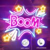 Neon Boom LED Sign - USB Powered Wall Decor