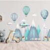 Nordic Mountains Nursery Wall Stickers XXL - Easy Install
