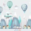 Nordic Mountains Nursery Wall Stickers XXL - Easy Install