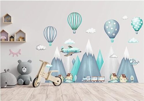 Nordic Mountains Nursery Wall Stickers Xxl - Easy Install
