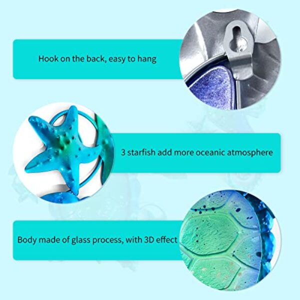 Ocean Blue Seahorse & Sea Turtle Wall Art