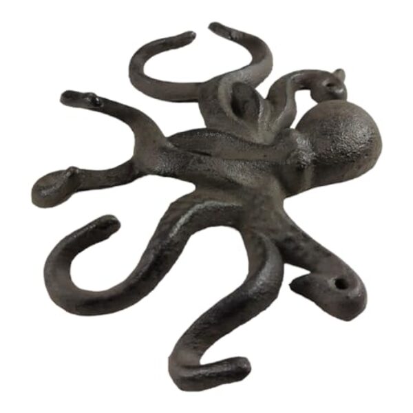 Oktopus Garderobenhaken aus Gusseisen - Nautische Dekoration