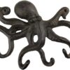 Oktopus Garderobenhaken aus Gusseisen - Nautische Dekoration
