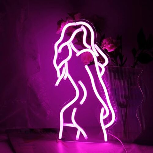 Rosa Led Sexy Lady Neon Schild - Usb Powered