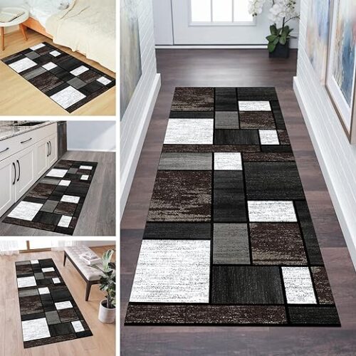 Qqrunner Non Slip Patchwork Runner Rug