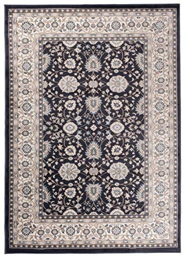 Rot, Beige, Creme Traditioneller Orientteppich mit Blumenmedaillons