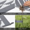 Reversibler UV-beständiger Outdoor-Teppich (150x210cm, geometrisch)